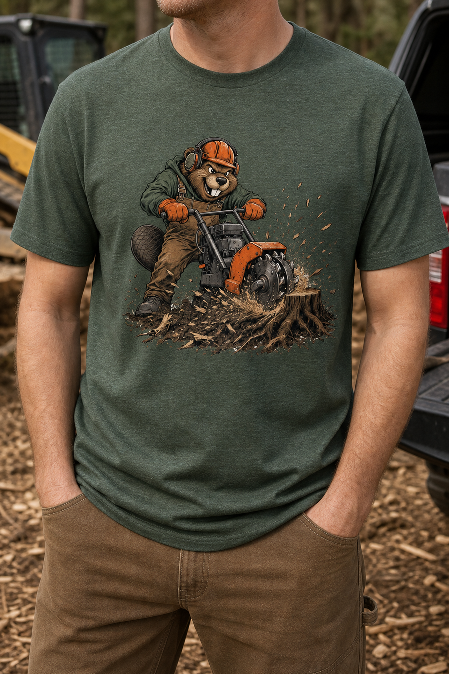 Brushworks Stump Grinder Beaver Tee