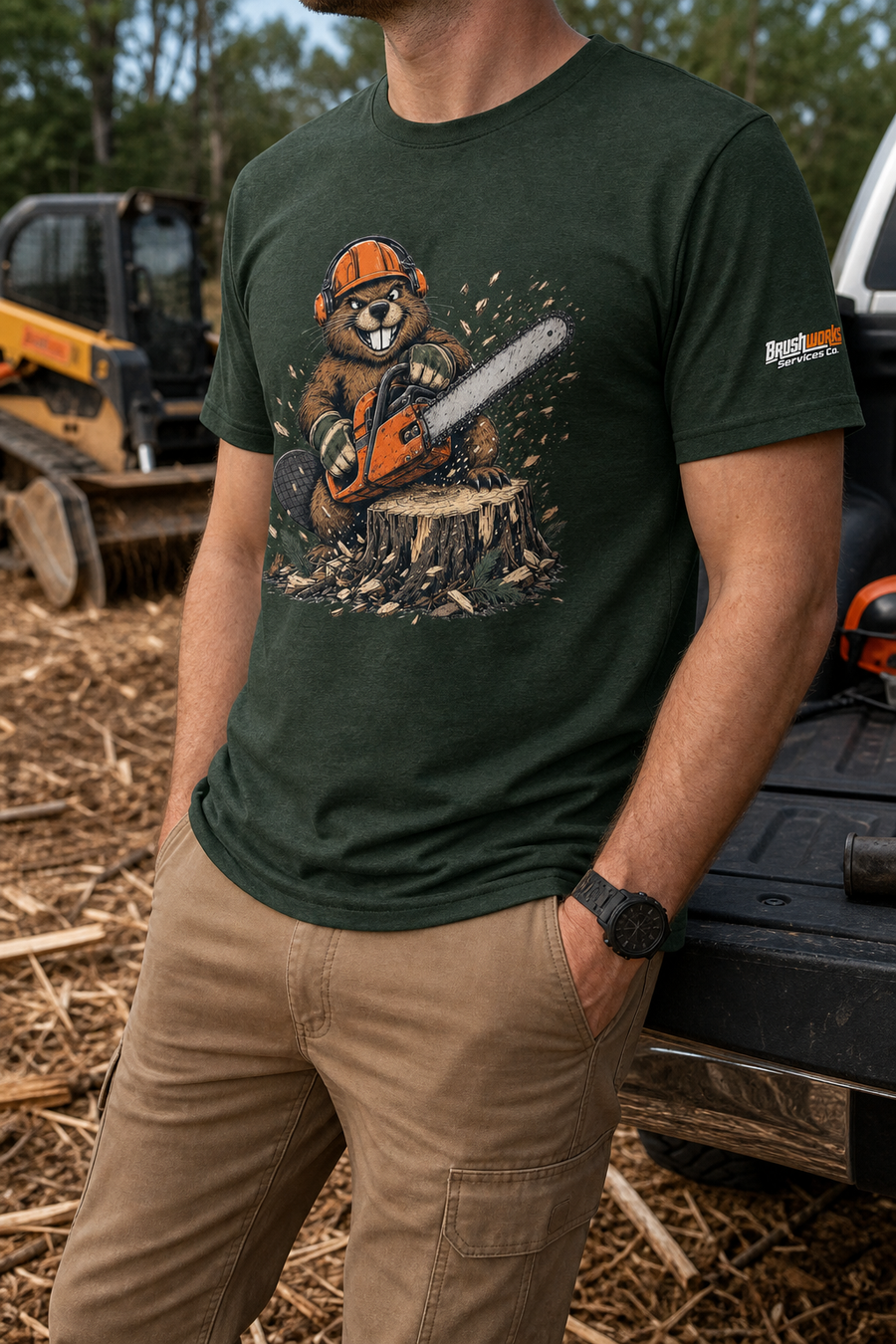 Brushworks Chainsaw Beaver Tee