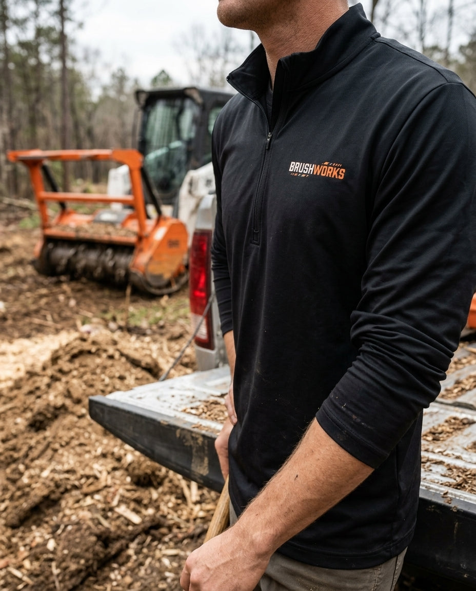 BUBO_WORN_LIFESTYLE_2026-06-05 | brushworks-lightweight-quarter-zip-pullover | Brushworks Lightweight Quarter-Zip Pullover
